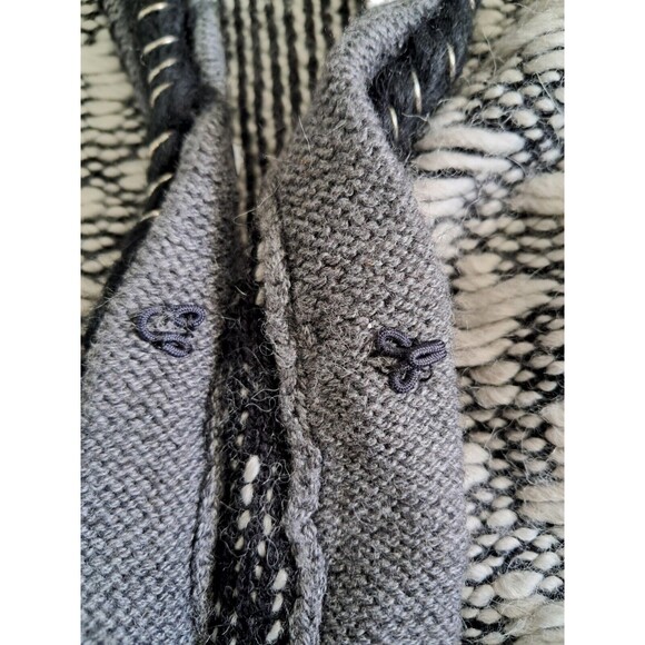 NWT Coldwater Creek Houndstooth Sweater Jacket Womens 1X Gray Alpaca Mohair Wool - Picture 6 of 13